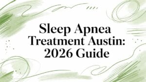 sleep-apnea-treatment-austin-guide - Pain and Sleep Center | Charlotte, NC Guide cover titled 'Sleep Apnea Treatment Austin: 2026 Guide' with green abstract brush strokes.
